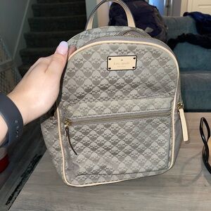 Kate Spade backpack style bag in beige and tan- great condition